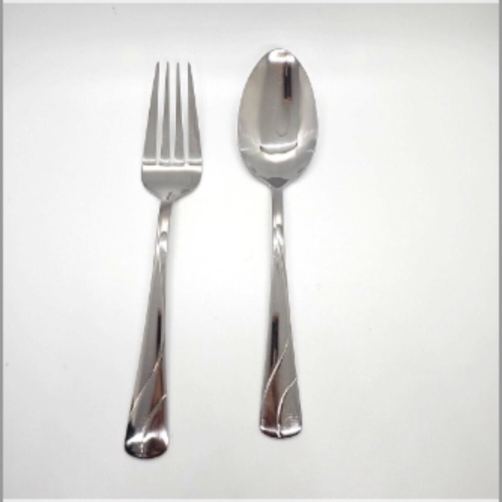 Oneida RIVER Serving Spoon & Fork 18/0 Stainless Flatware (9") Replacement Parts